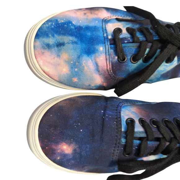 VANS Off the Wall Cosmic Space Lace Galaxy Up Sneakers Shoes Mens 6 Women's 7.5 - Picture 4 of 8